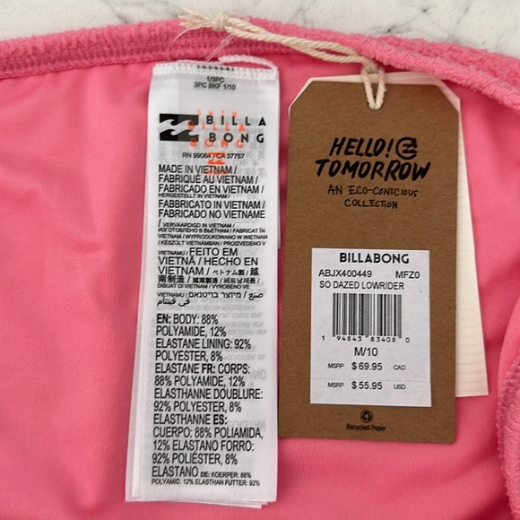BILLABONG So Dazed Lowrider Bikini Bottoms in Pink Sunset - Picture 6 of 8